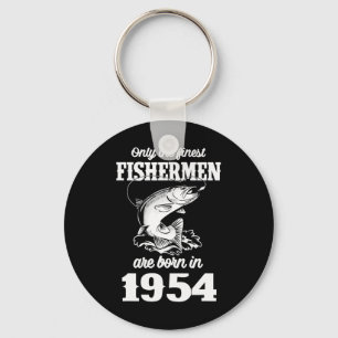 Porte-clés Pêcheur de poisson âgé de 71 ans 1954 71e pêche