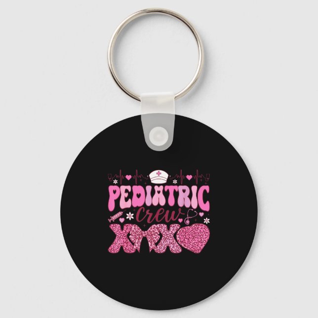 Porte-clés Pediatric Crew Xoxo Nurse Valentines Day Coquette  (Recto)