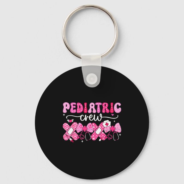Porte-clés Pediatric Valentines Nurse Crew Peds Nurse Valenti (Recto)
