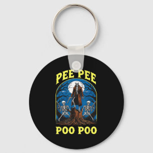Porte-clés Pee Pee Poo Poo Maudit Gen Z Mème Drôle Skeleton W
