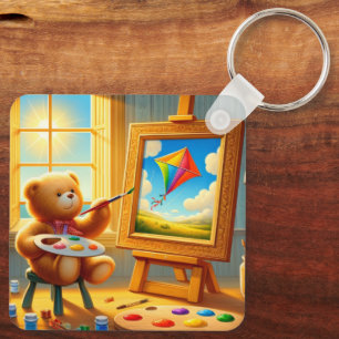 Porte-clés Peintre Ours Teddy