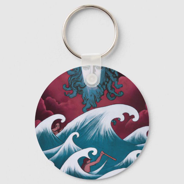 Porte-clés Peinture à l'huile de Neptune Crimson (Recto)