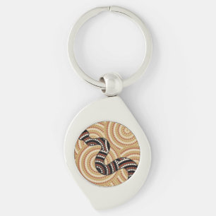 Porte-clés Peinture à points de serpent autochtone