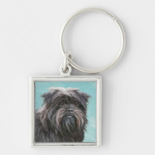 Porte-clés Peinture Affenpinscher - Joli art original chien