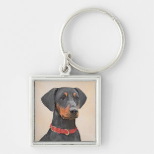 Porte-clés Peinture allemande Pinscher peinture art animal or