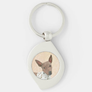Porte-clés Peinture américaine sans poil Terrier - Chien Art