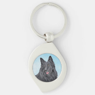 Porte-clés Peinture belge Sheepdog - Cute Original Chien Art