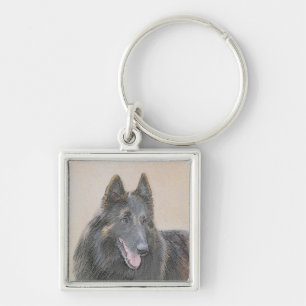 Porte-clés Peinture belge Tervuren - Cute Original Chien Art
