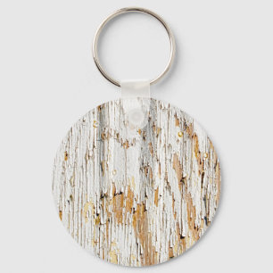 Porte-clés Peinture blanche Peeling Abstrait