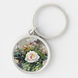 Porte-clés Peinture d'aquarelle des belles fleurs