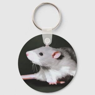 Porte-clés Peinture de rat mignon