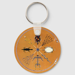 Porte-clés Peinture de sable Tribal amérindien