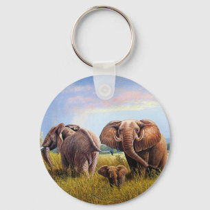 Porte-clés Peinture d'éléphant