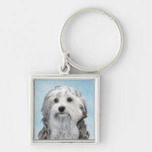 Porte-clés Peinture Lowchen - Cute Original Chien Art