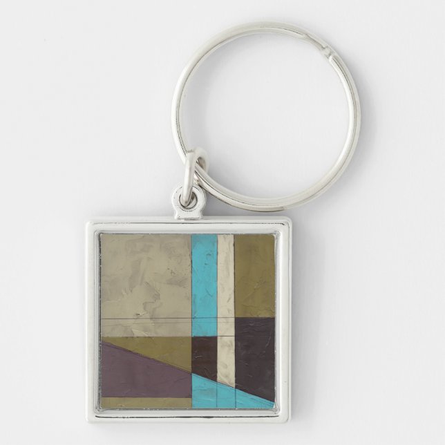 Porte-clés Peinture minimaliste contemporaine avec couleur pr (Devant)