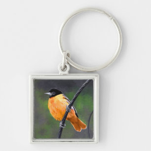 Porte-clés Peinture Oriole - Art Oiseau Original