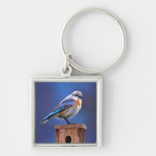 Porte-clés Peinture pour oiseaux bleus (femelle) - Art origin