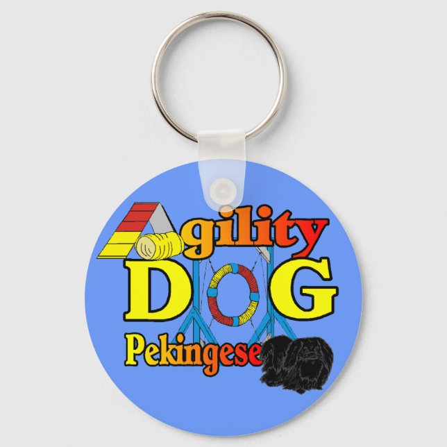 Porte-clés Pekingese_Cadeaux D'Agilité (Recto)