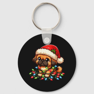 Porte-clés Pekingese Noël Lumières Chien Drôle Noël