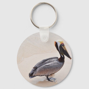 Porte-clés Pélican à la plage
