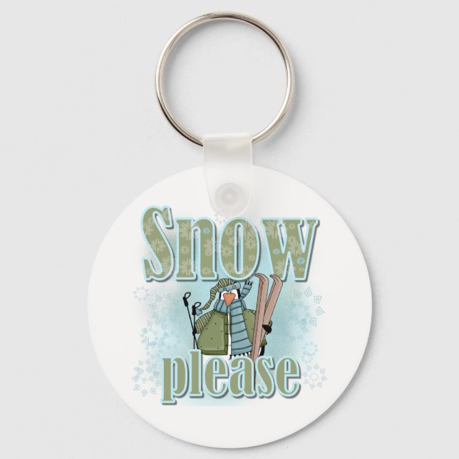 Porte-clés Pengin Ski Neige S'Il Vous Plaît (Recto)