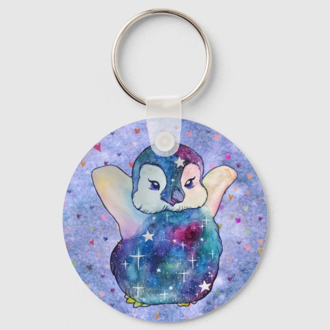 Porte-clés Penguin named Button (Recto)