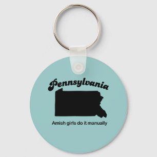 Porte-clés Pennsylvania Motto - Amish filles le font manuelle