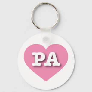 Porte-clés Pennsylvania Pink Heart - I love PA