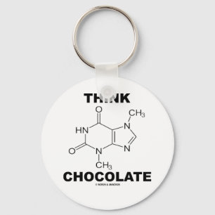 Porte-clés Pensez le chocolat (la chimie de molécule de