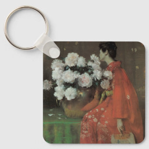 Porte-clés Peonies de William Merritt Chase, Art Vintage