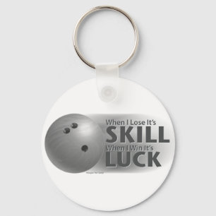 Porte-clés Perdre la compétence gagner la chance Bowling Grey