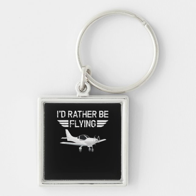 Porte-clés Perdu Plutôt De Voler Drôle Pilote D'Avion (Devant)