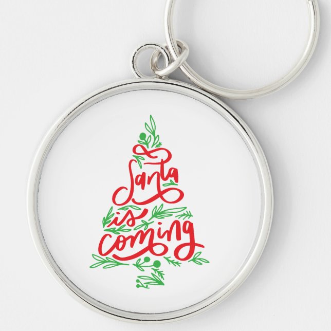 Porte-clés père Noël arrive en porte - clé (Devant)
