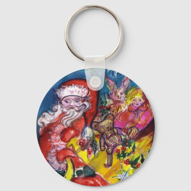 PORTE-CLÉS PÈRE NOËL AVEC CADEAUX (Recto)