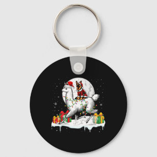 Porte-clés Père Noël Berger Allemand Riding Llama Propriétair