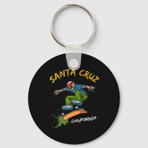 Porte-clés Père Noël-cruz Skeleton Skateboard Beach Funny Hal