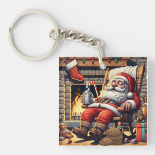 Porte-clés Père Noël dort Noël