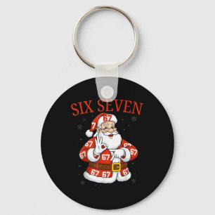 Porte-clés Père Noël drôle 67 Six Sept Mème Noël Vacances Te