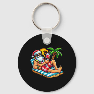 Porte-clés Père Noël en maillot de bain Fête de Noël d'été su