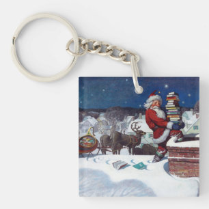 Porte-clés Père Noël livre une cargaison de livres par N.C. W