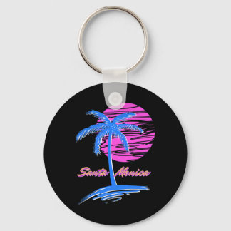Porte-clés Père Noël Monica Beach Outrun 80s Vaporwave esthét