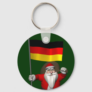 Porte-clés Père Noël Patriotique Avec L'Ensigne D'Allemagne