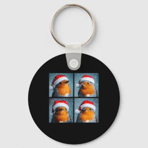 Porte-clés Père Noël Robin Redsein Winter Bird Photographie C