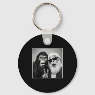 Porte-clés Père Noël Selfie Bigfoot Noël Drôle Sasquat