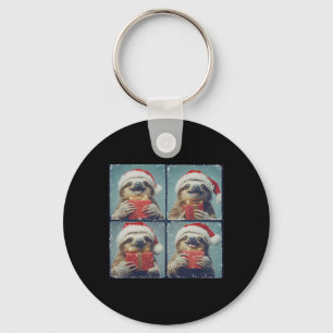 Porte-clés Père Noël Sloth Animal Photography Sloth Noël