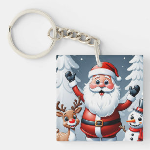 Porte-clés Père Noël, Snowman et Ralph the Reindeer Holiday