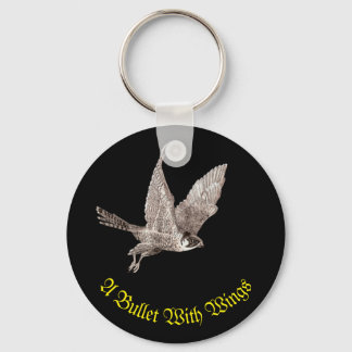 Porte-clés Peregrine Falcon une puce avec ailes