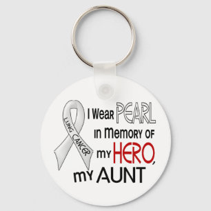 Porte-clés Perle en souvenir de ma tante cancer du poumon