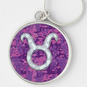 Porte-clés Perle rose Comme Taurus Zodiac Connexion Camo numé