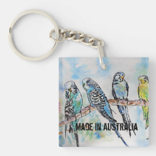 Porte-clés Perroquet à l'aquarelle Mignon Fabriqué en Austral
